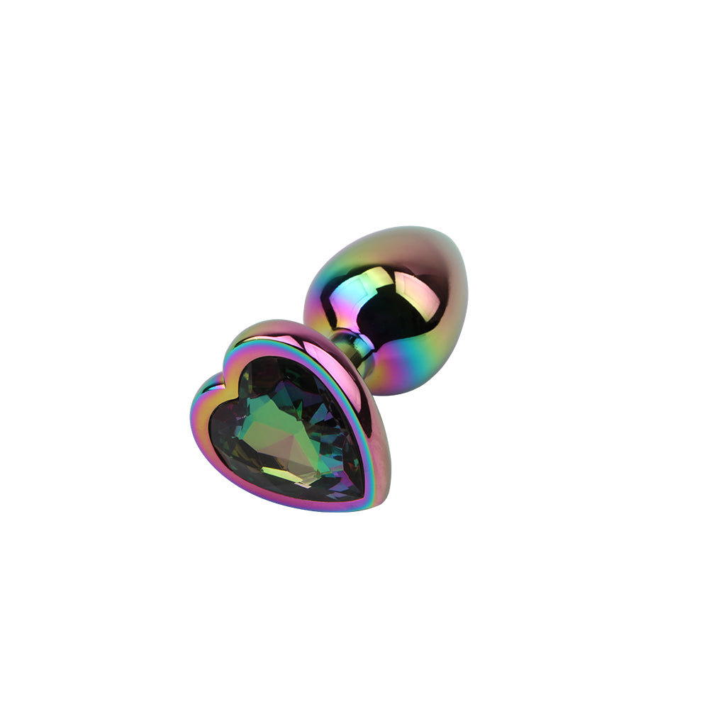 CHISA - 優質彩虹金屬肛塞 （心形鑽石）