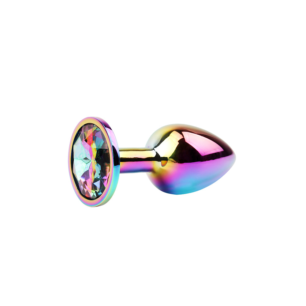 CHISA - 優質彩虹金屬肛塞 （圓形鑽石）