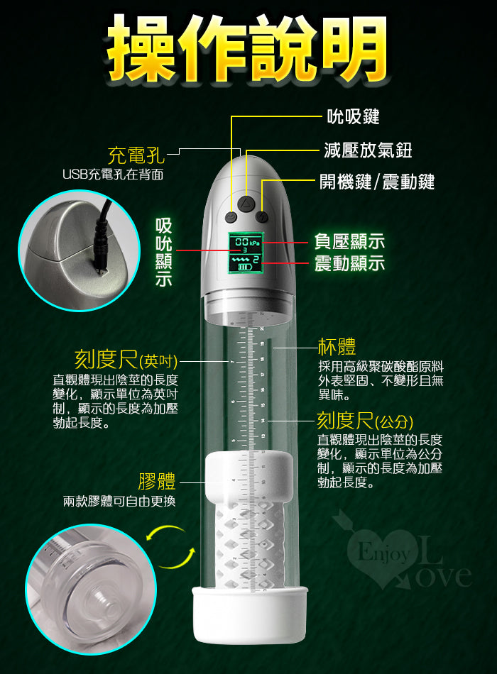 YEAIN - 羅格 AI智能液晶壓力顯示鍛鍊自慰器