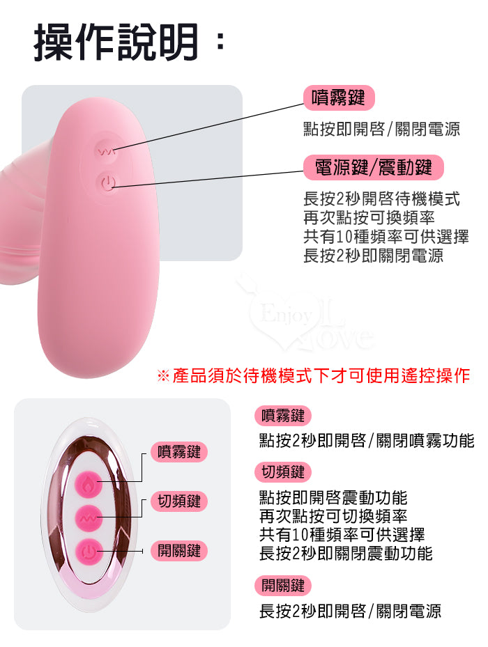 BODY SAFE - 無線遙控 另類噴霧刺激 震動按摩器