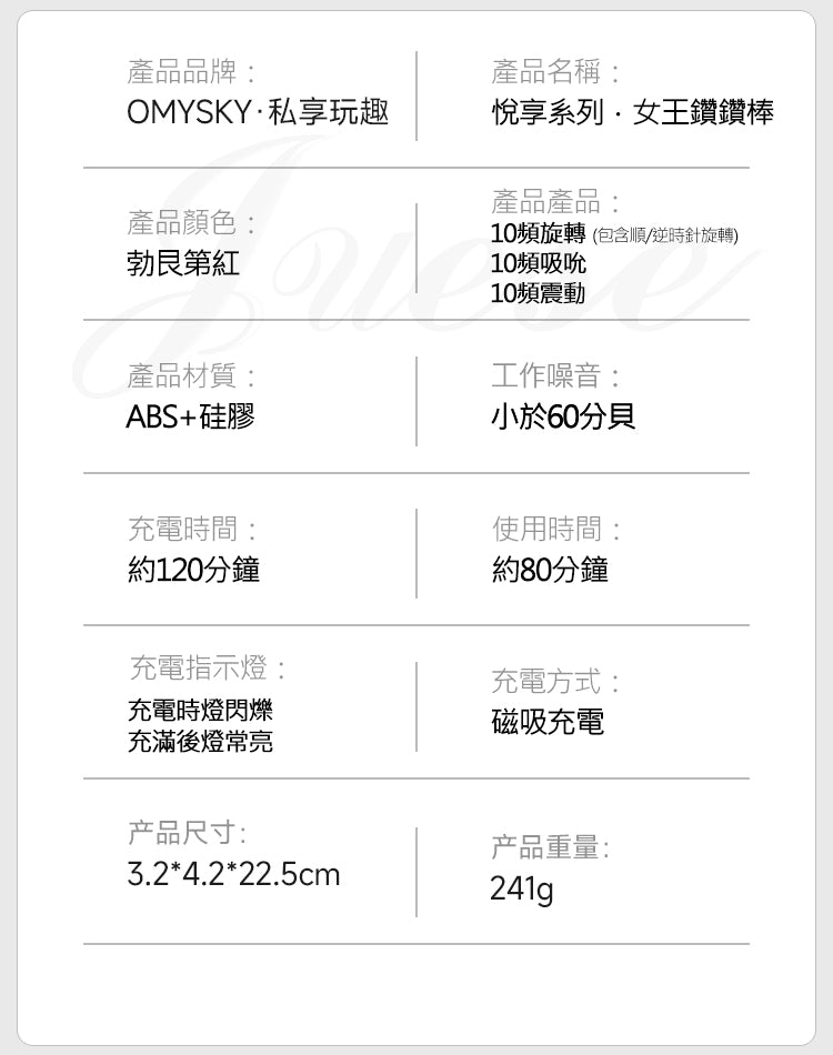 BODY SAFE - OMYSKY 女王轉轉棒