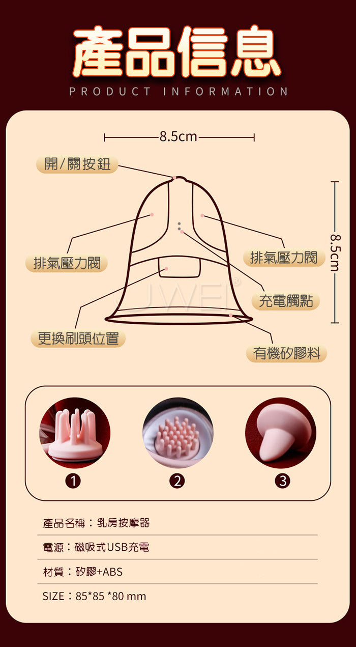 BREAST - 旋轉撩乳輪番挑逗乳房刺激器