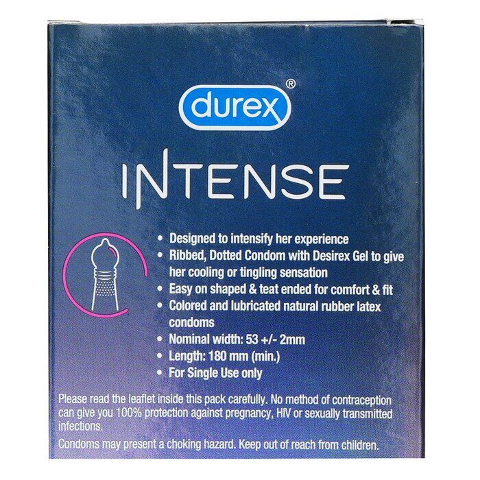 Durex 杜蕾斯 - Intense 凸點橫紋 (10片裝)