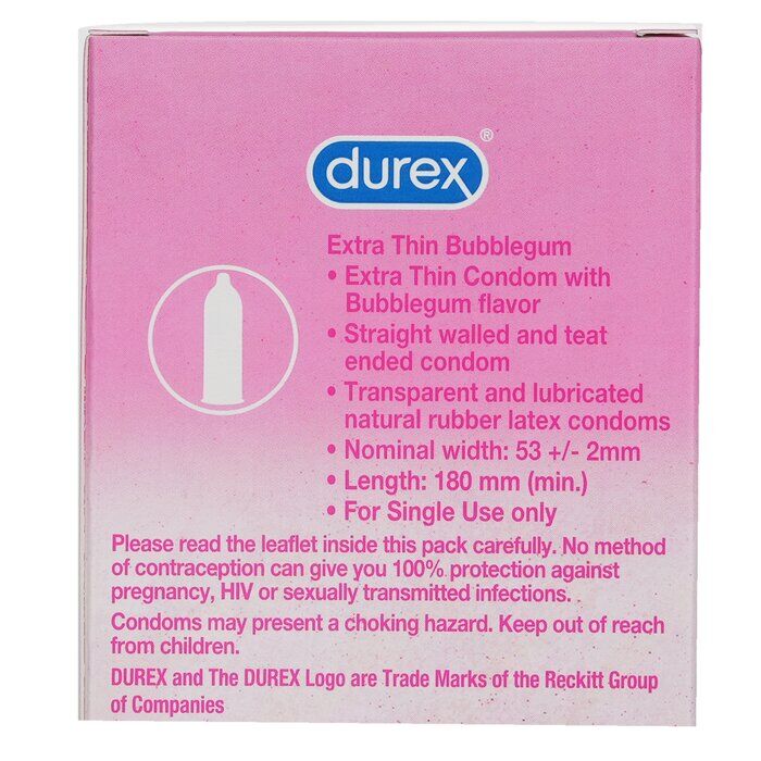 Durex 杜蕾斯 - 泡泡糖味 超薄 (10片裝)