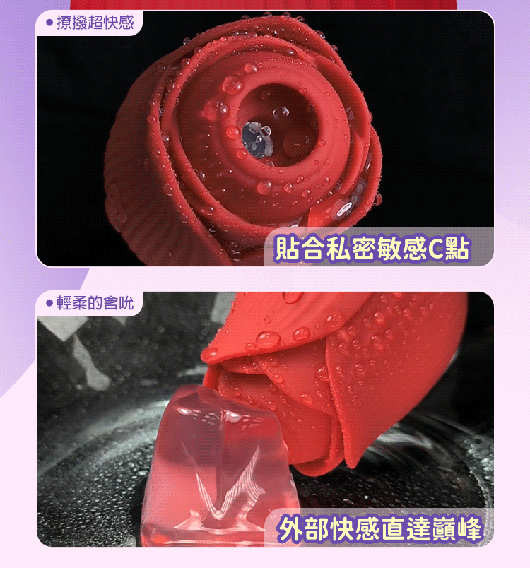 BODY SAFE - 震動伸縮＋吸吮 2 in 1 雙頭按摩棒