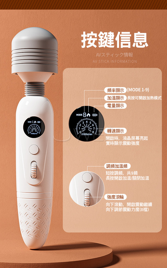 BODY SAFE - 加溫＋震動 夢幻AV按摩棒