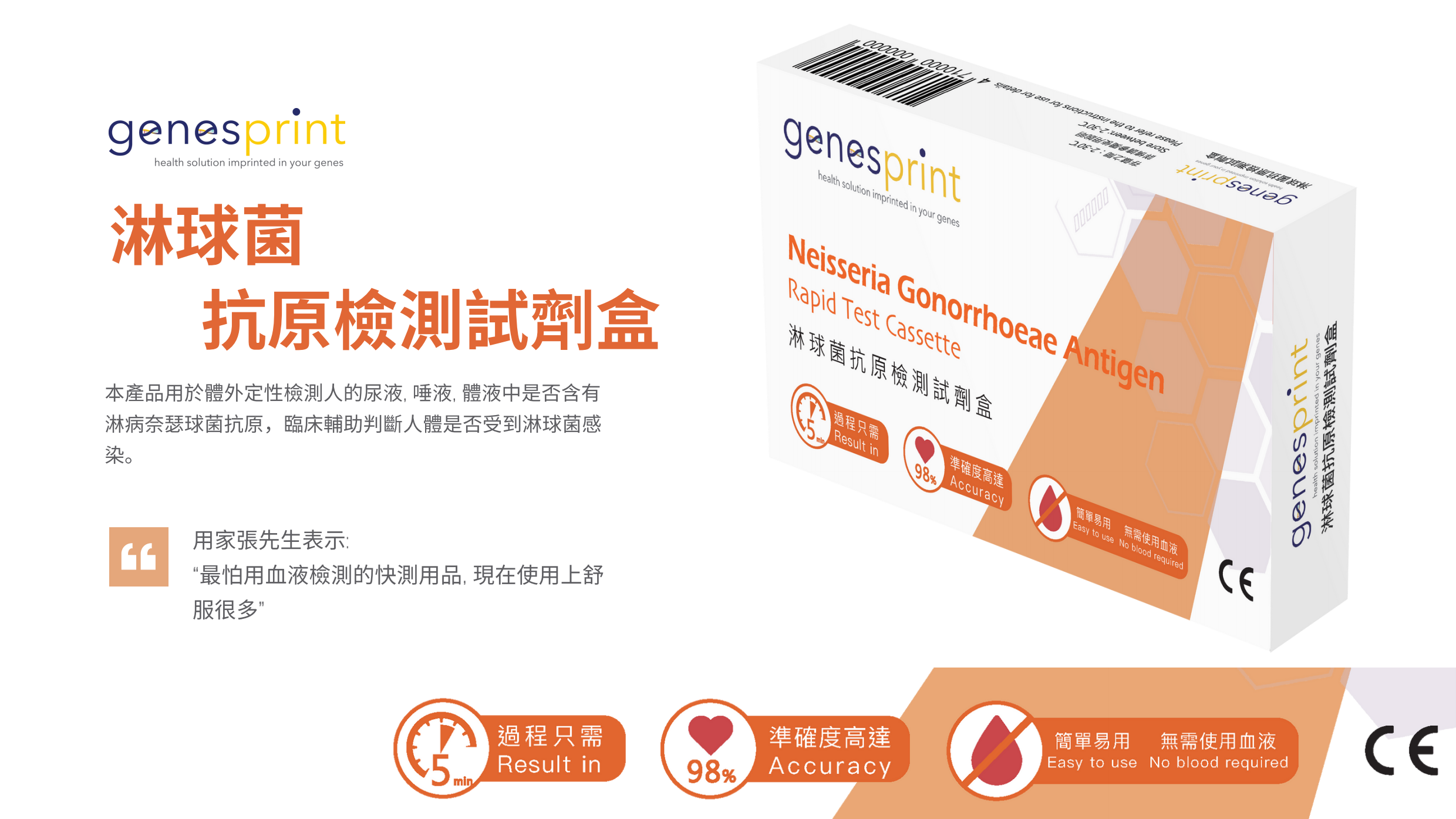 Genesprint - 淋球菌抗原檢測試劑盒