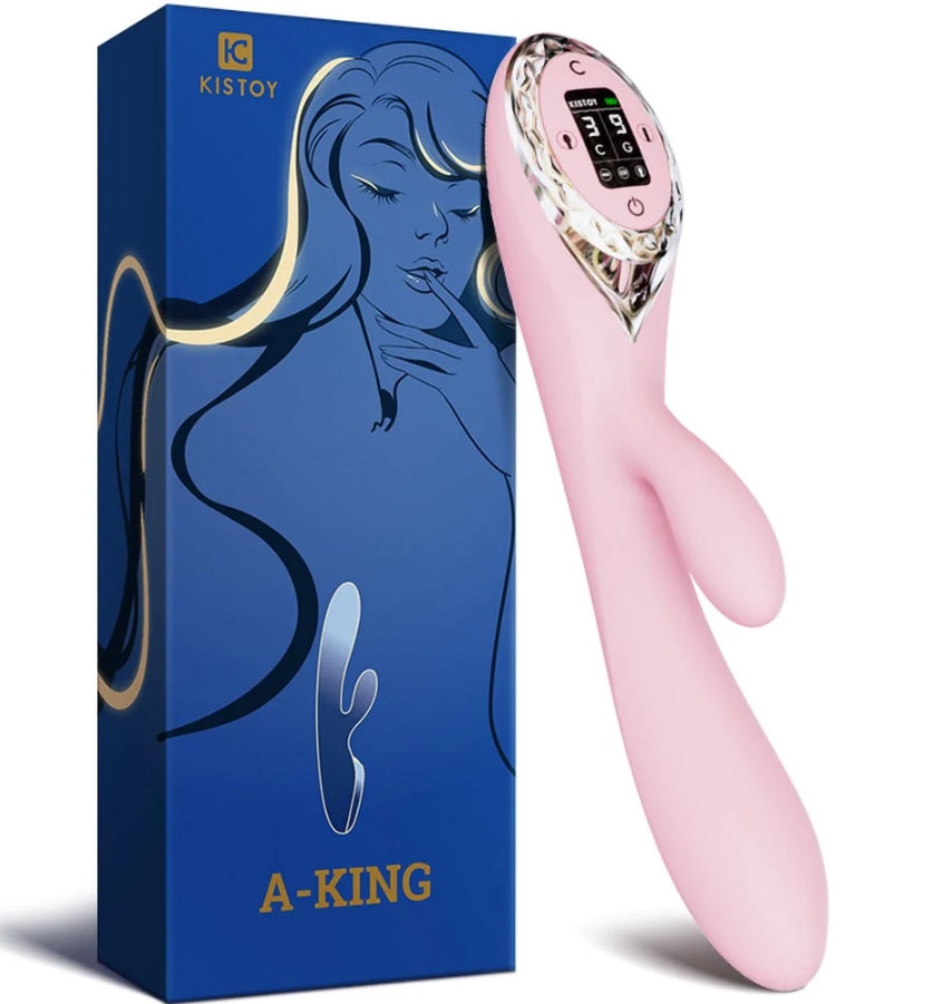 KISSTOY - A-King 充氣膨脹多功能按摩棒 (粉紅色)