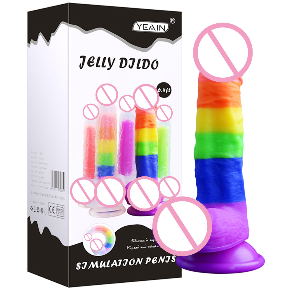 YEAIN - Jelly Penis 色彩繽紛仿真陽具