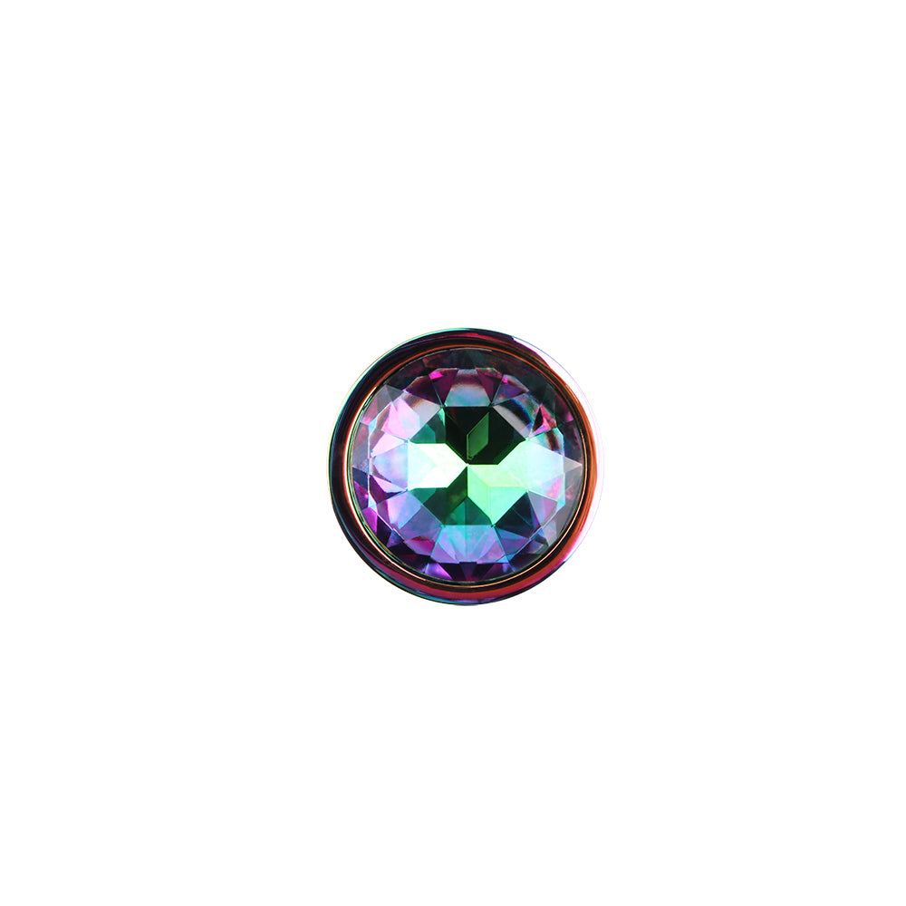 CHISA - 優質彩虹金屬肛塞 （圓形鑽石）