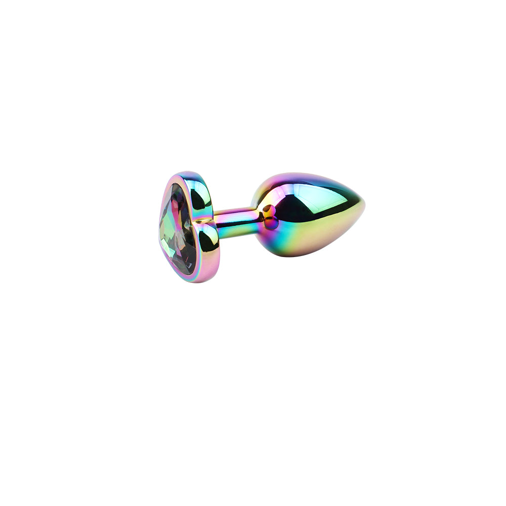 CHISA - 優質彩虹金屬肛塞 （心形鑽石）